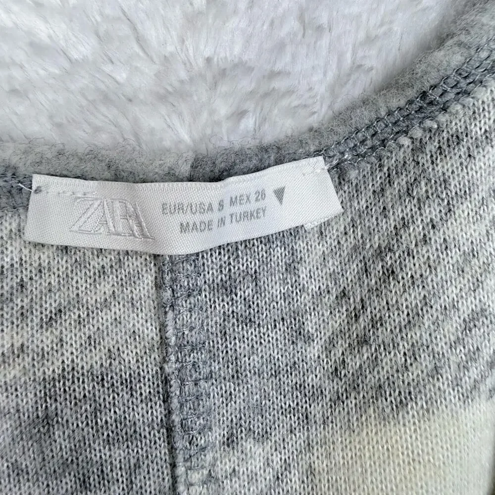 Zara Plaid Knit Top - Picture 4 of 7